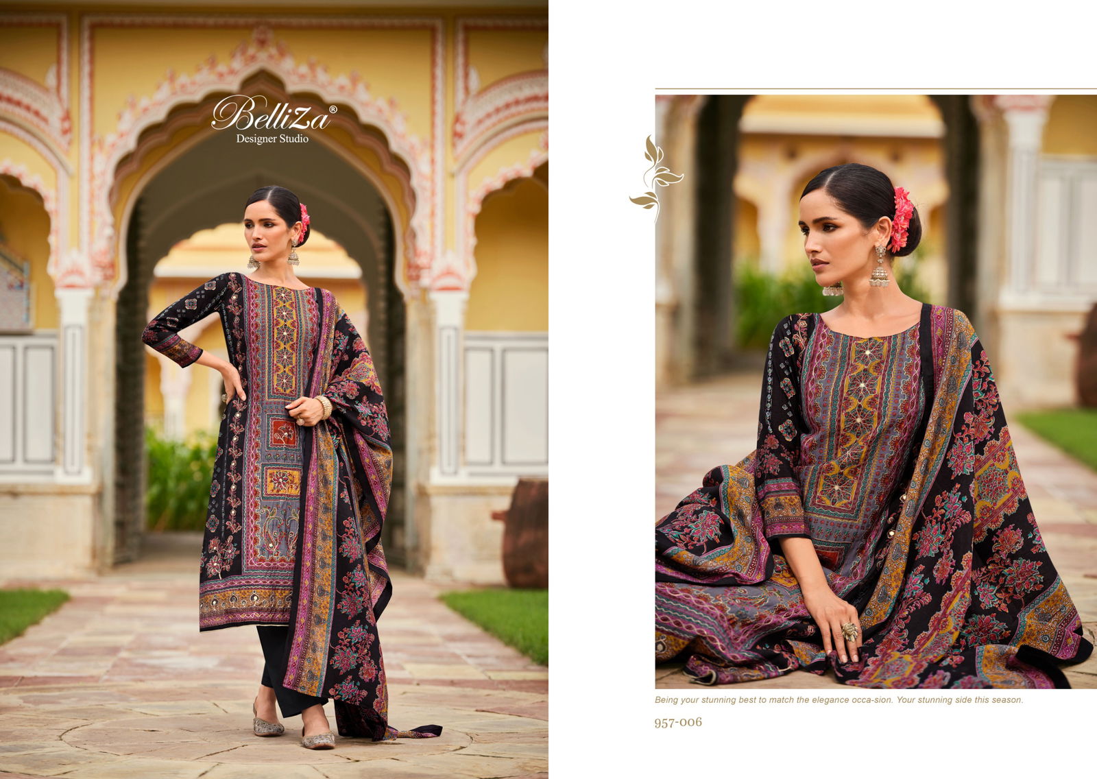 Nusrat By Belliza Modal Viscose Digital Printed Dress Material Wholesalers In Delhi
